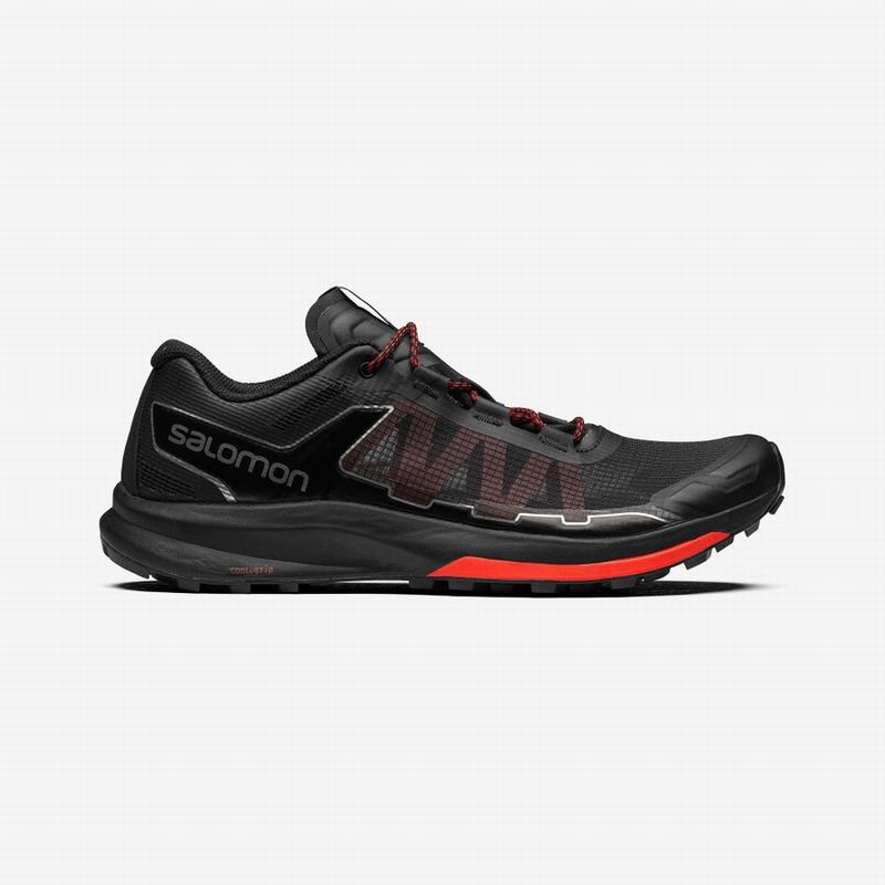 Salomon Singapore Mens Trail Running Shoes - ULTRA RAID Black/Red | 42738-OXLC